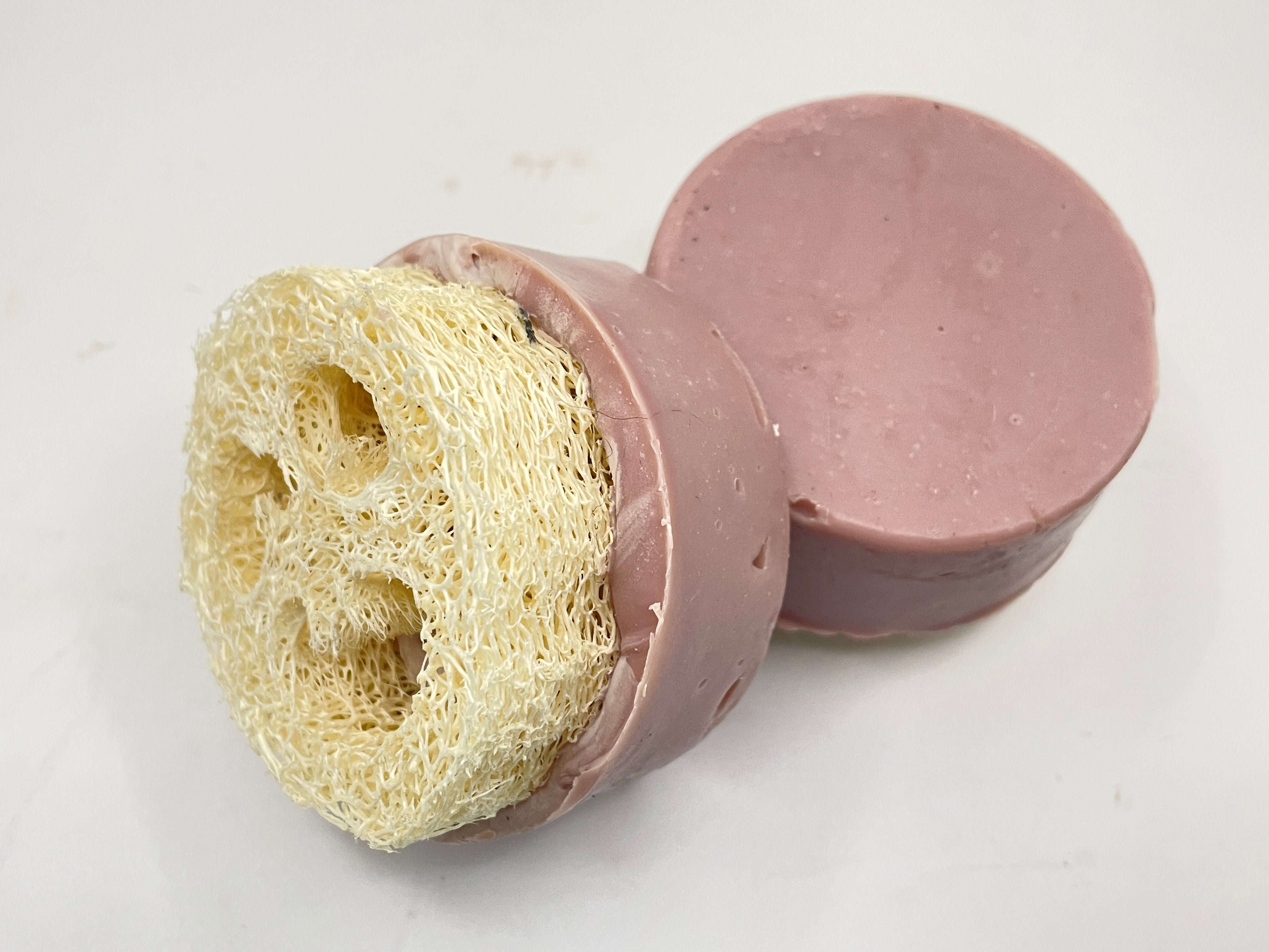 Purple Brazilian Clay Loofah Soap | Mineral-Rich Cold Process Scrub| Fragrance Free Vegan