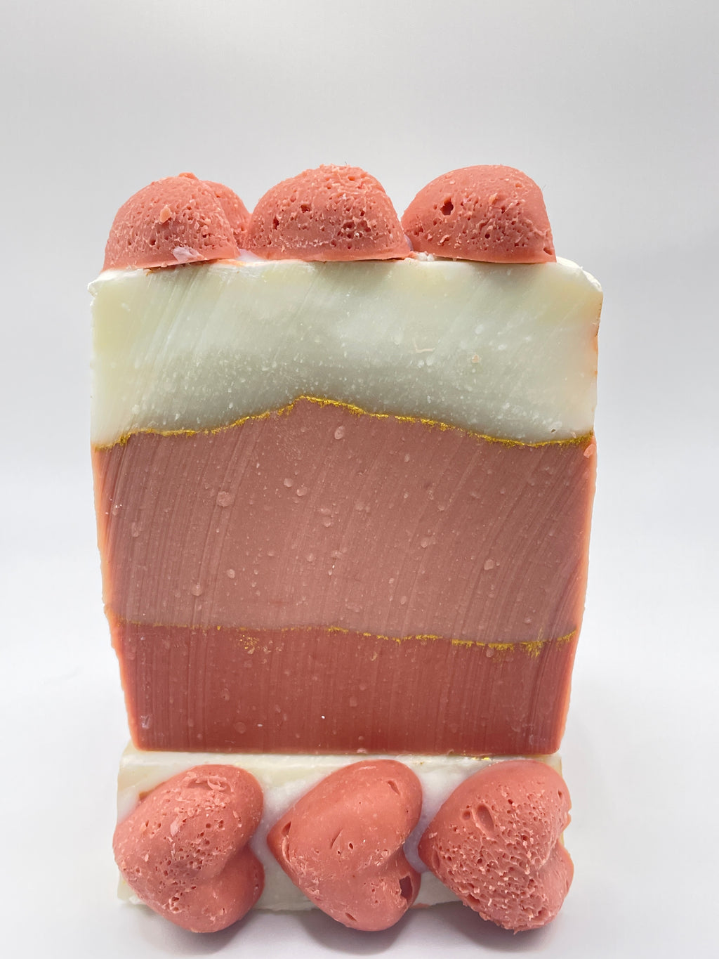 Be Mine Organic Olive Oil & Shea Butter Soap | Unscented Ombré Pink Clay Bar