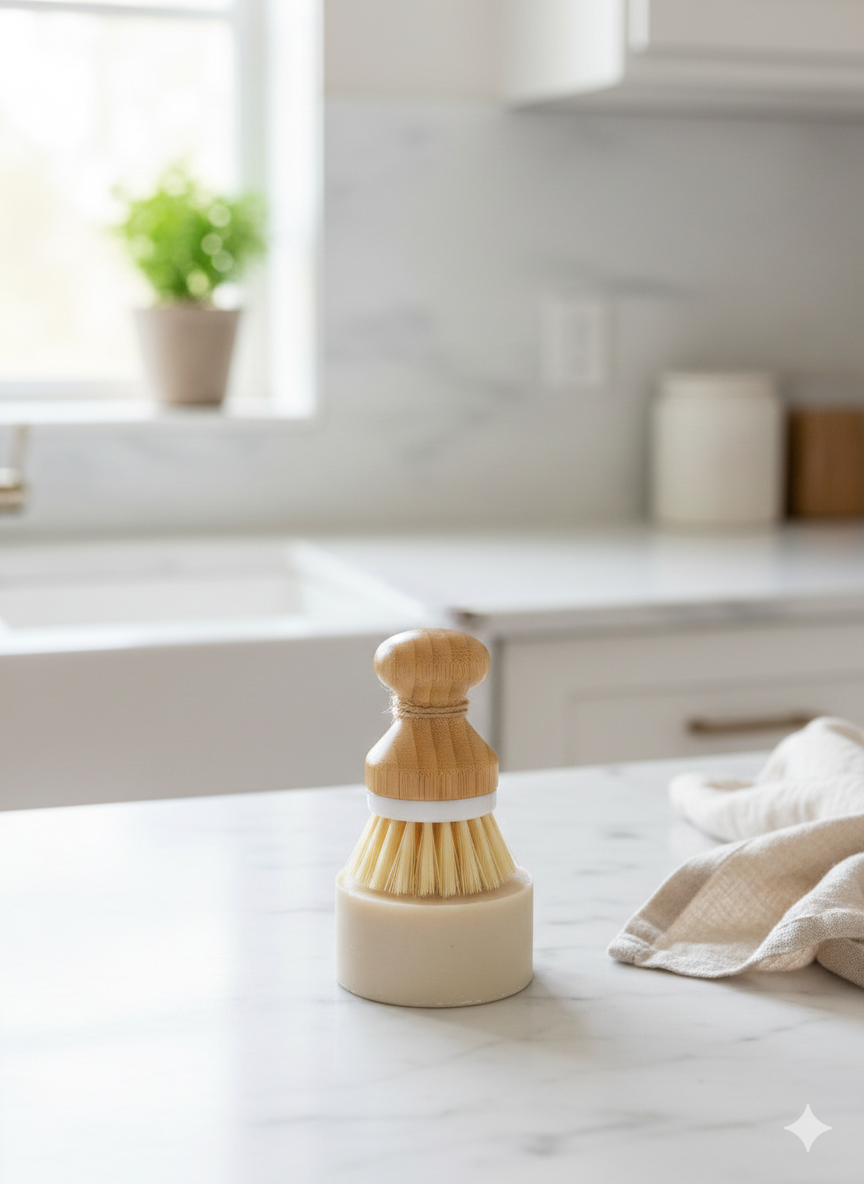 Lime Clean Solid Dish Soap Bar | Plastic-Free & Zero-waste | Non-toxic Biodegradable Vegan Recipe