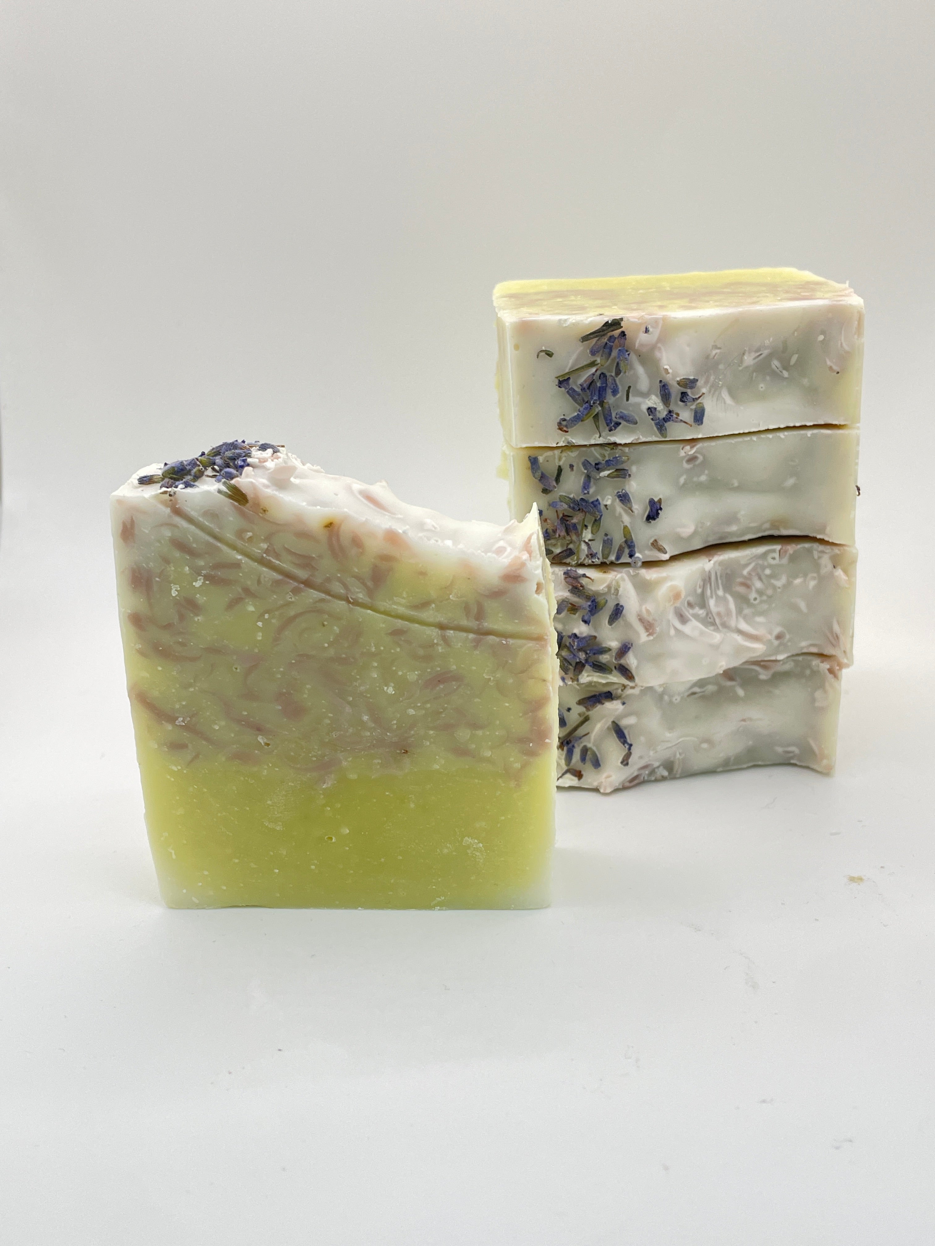 Calming Lavender Cold Process Soap | Natural Purple Clay & Essential Oil