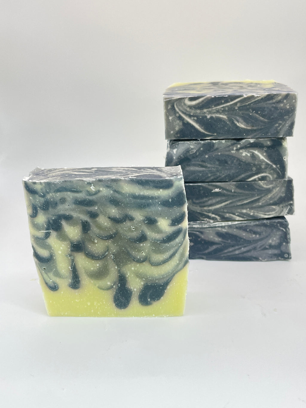 Indigo Swirl Fragrance-Free Indigo & White Clay Soap | Organic Shea Cold Process Bar
