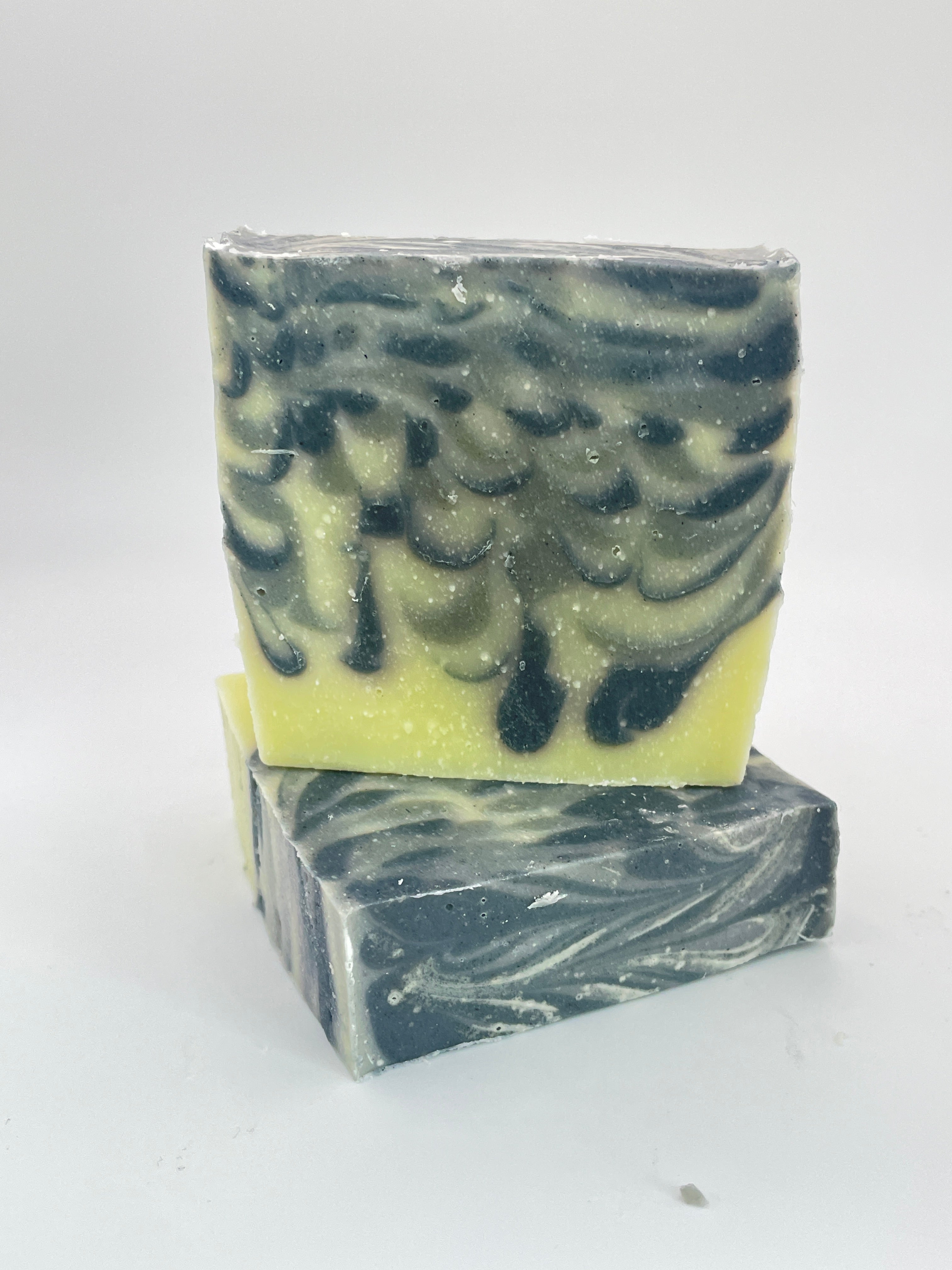 Indigo Swirl Fragrance-Free Indigo & White Clay Soap | Organic Shea Cold Process Bar
