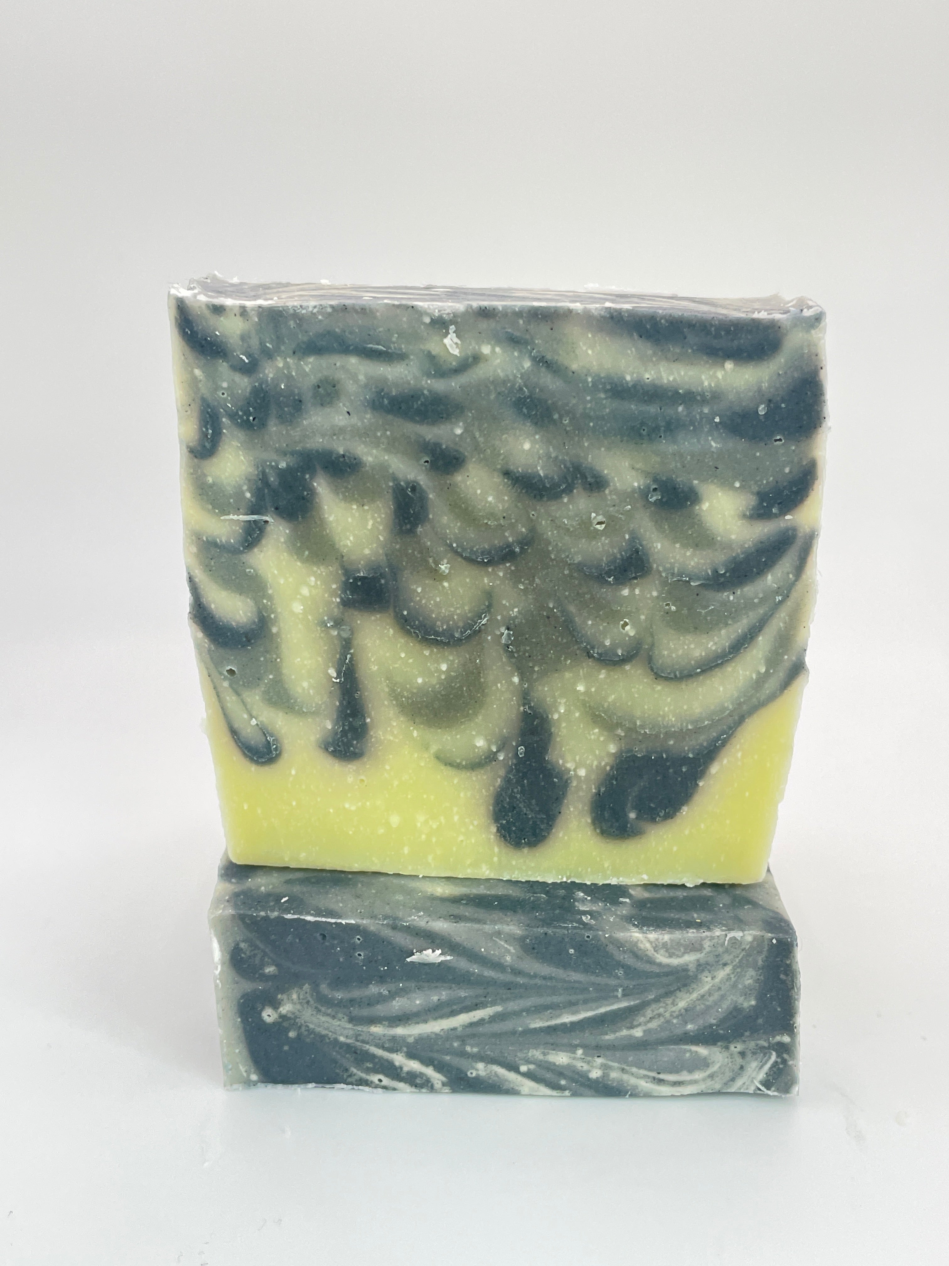 Indigo Swirl Fragrance-Free Indigo & White Clay Soap | Organic Shea Cold Process Bar