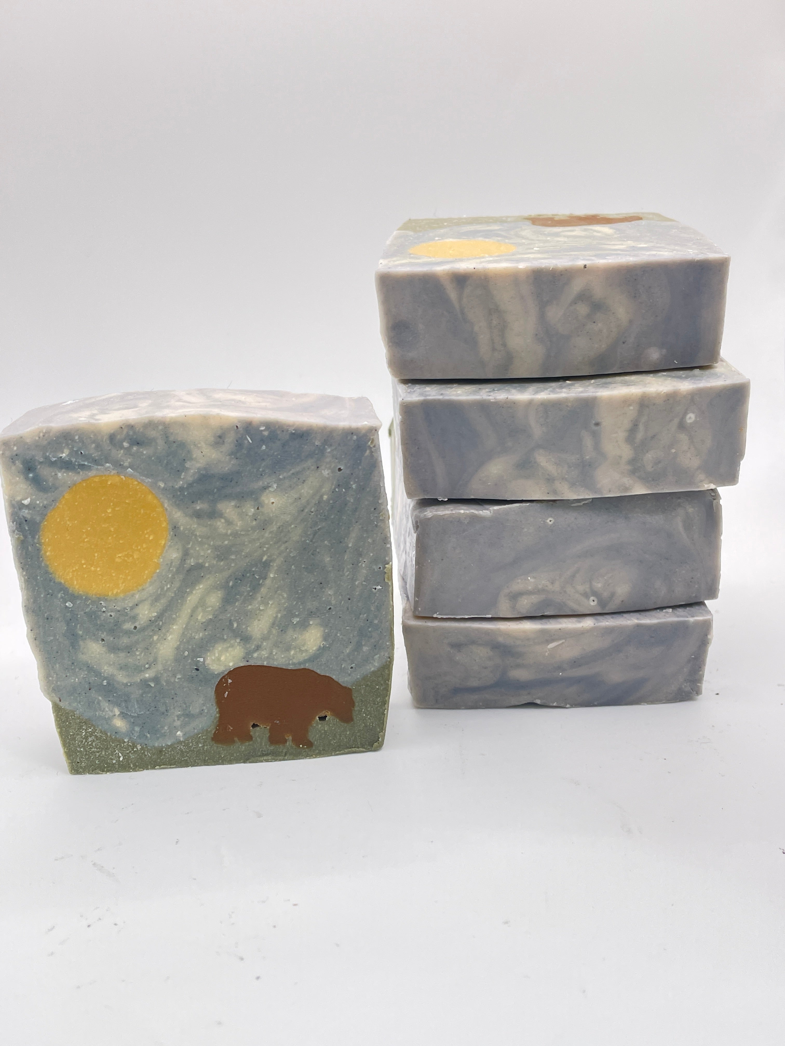 Artisan Bear Landscape Soap - Shea Butter & Natural Clays - Wild Forest Soap
