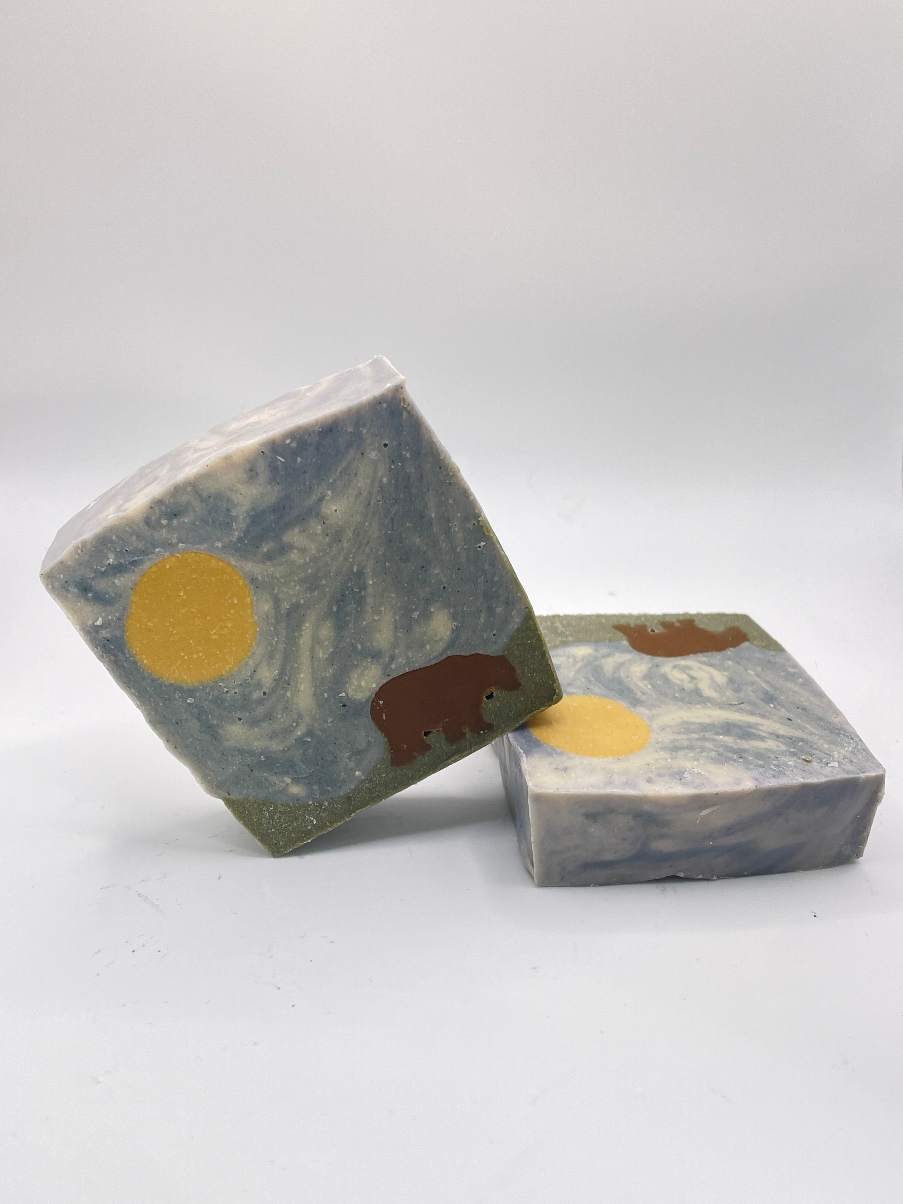 Artisan Bear Landscape Soap - Shea Butter & Natural Clays - Wild Forest Soap