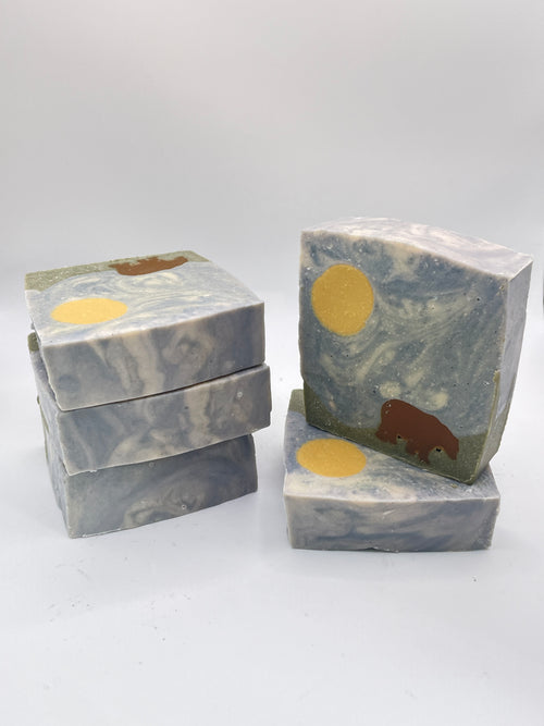 Artisan Bear Landscape Soap - Shea Butter & Natural Clays - Wild Forest Soap