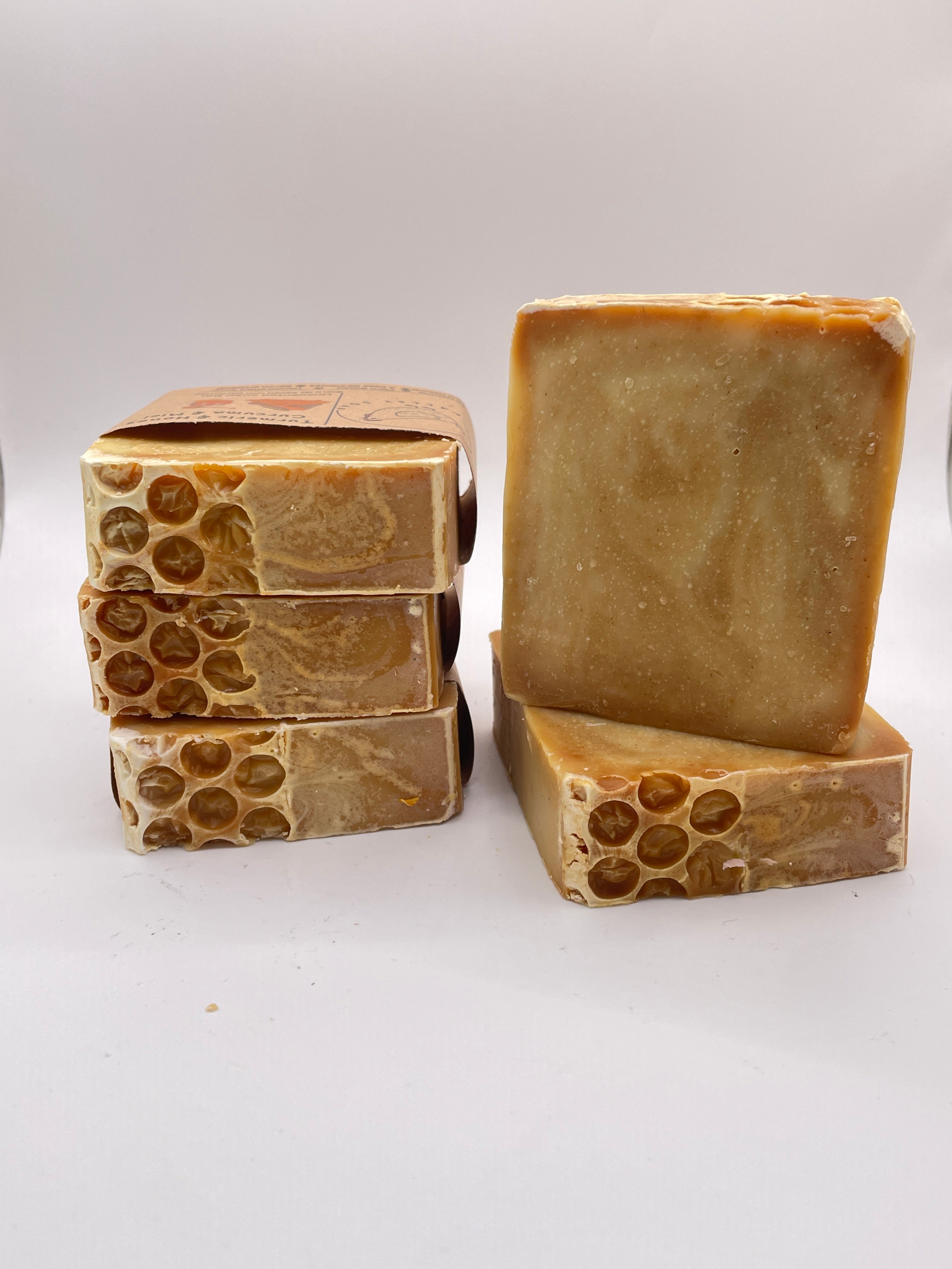 Turmeric and Honey Face & Body Soap | Natural Brightening Soap Bar |Artisan Cold Process Soap
