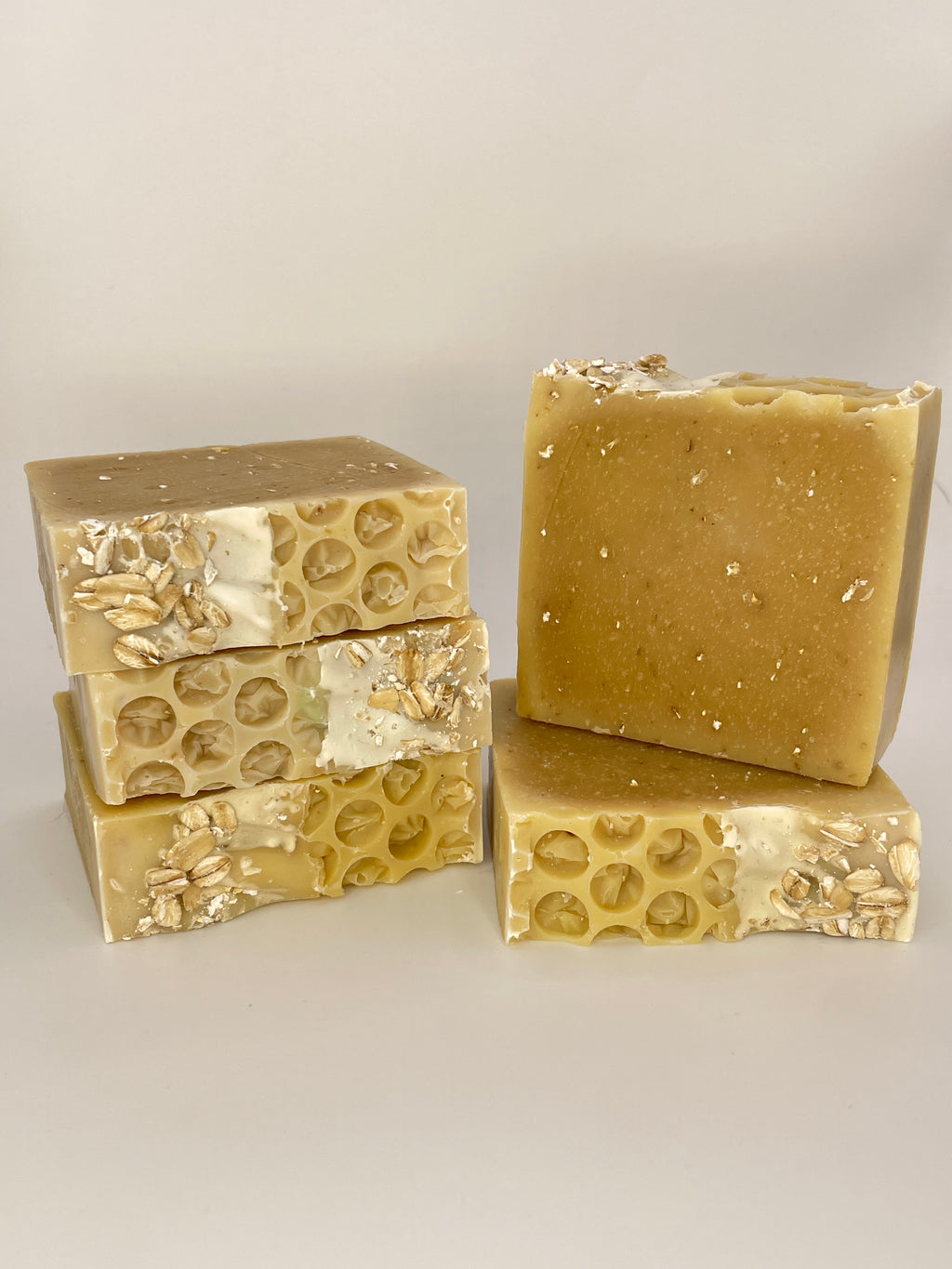 Natural Honey & Oat Soap | Light Exfoliation For Glowing Skin | Handcrafted Cold Process Soap