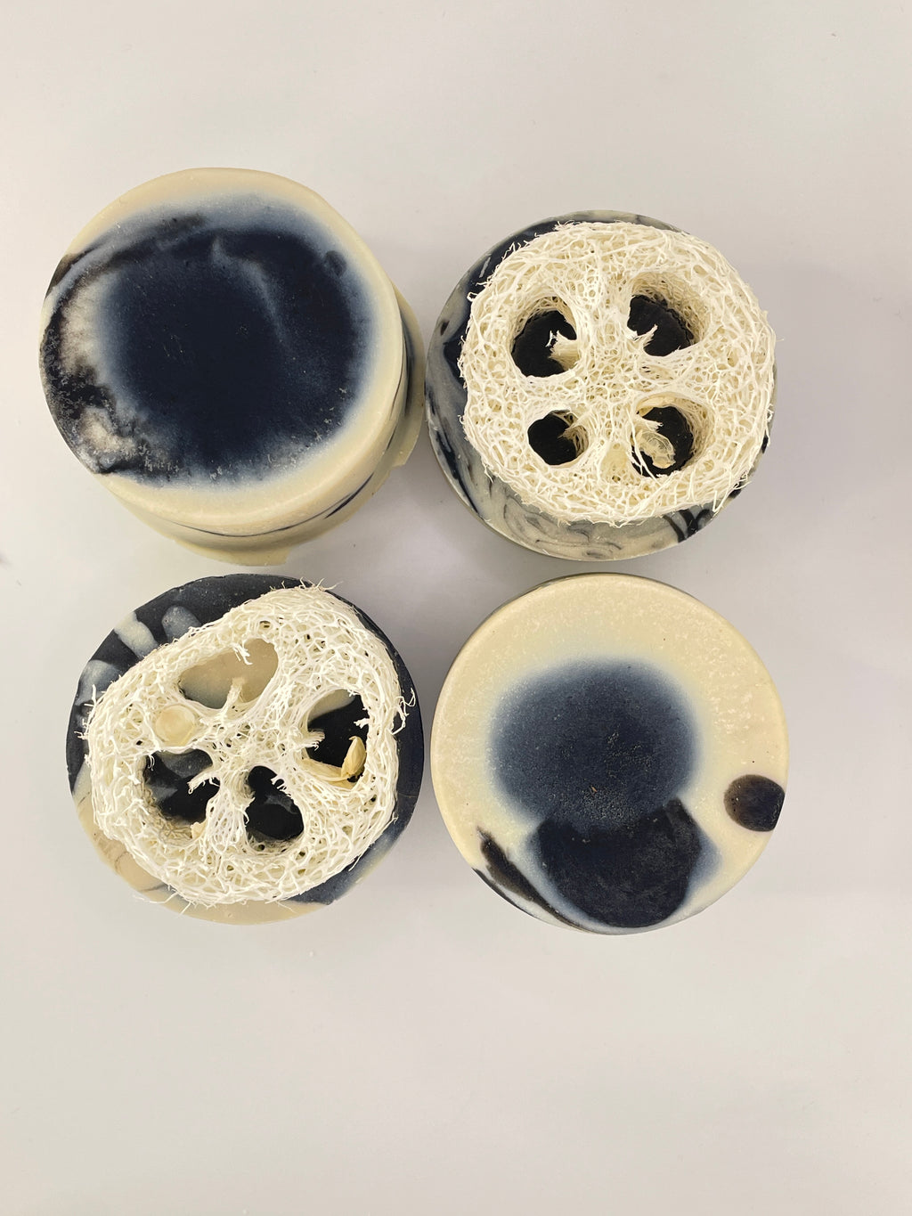 Marble Loofah Soap | Fragrance Free Cold Process Exfoliator | Natural Clays | Artisan Vegan Recipe