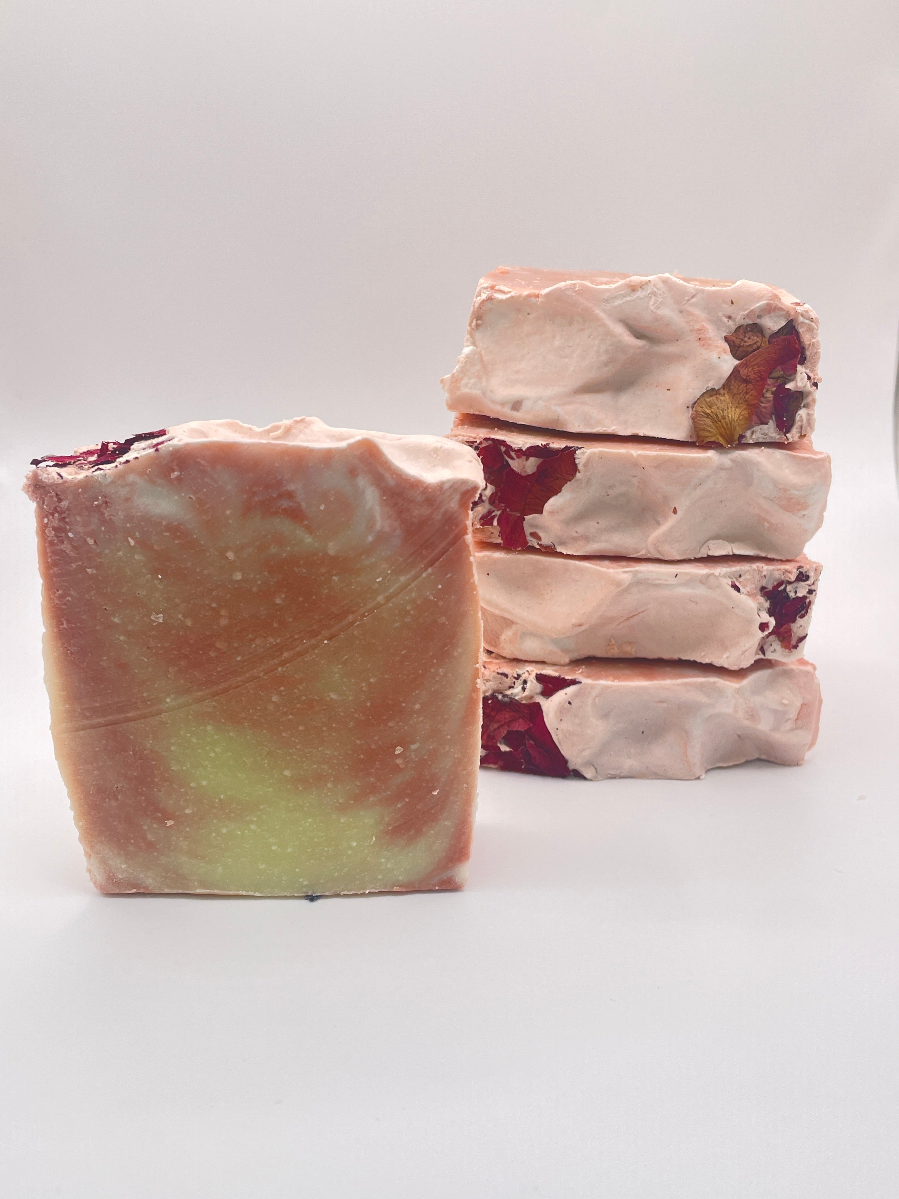 Rose Organic Pink Clay Soap | Floral cold process bar | Natural shea butter & Essential Oils