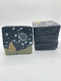 Starry Night Artisanal Night Sky Soap |Natural Indigo Leaves & Charcoal Landscape Bar