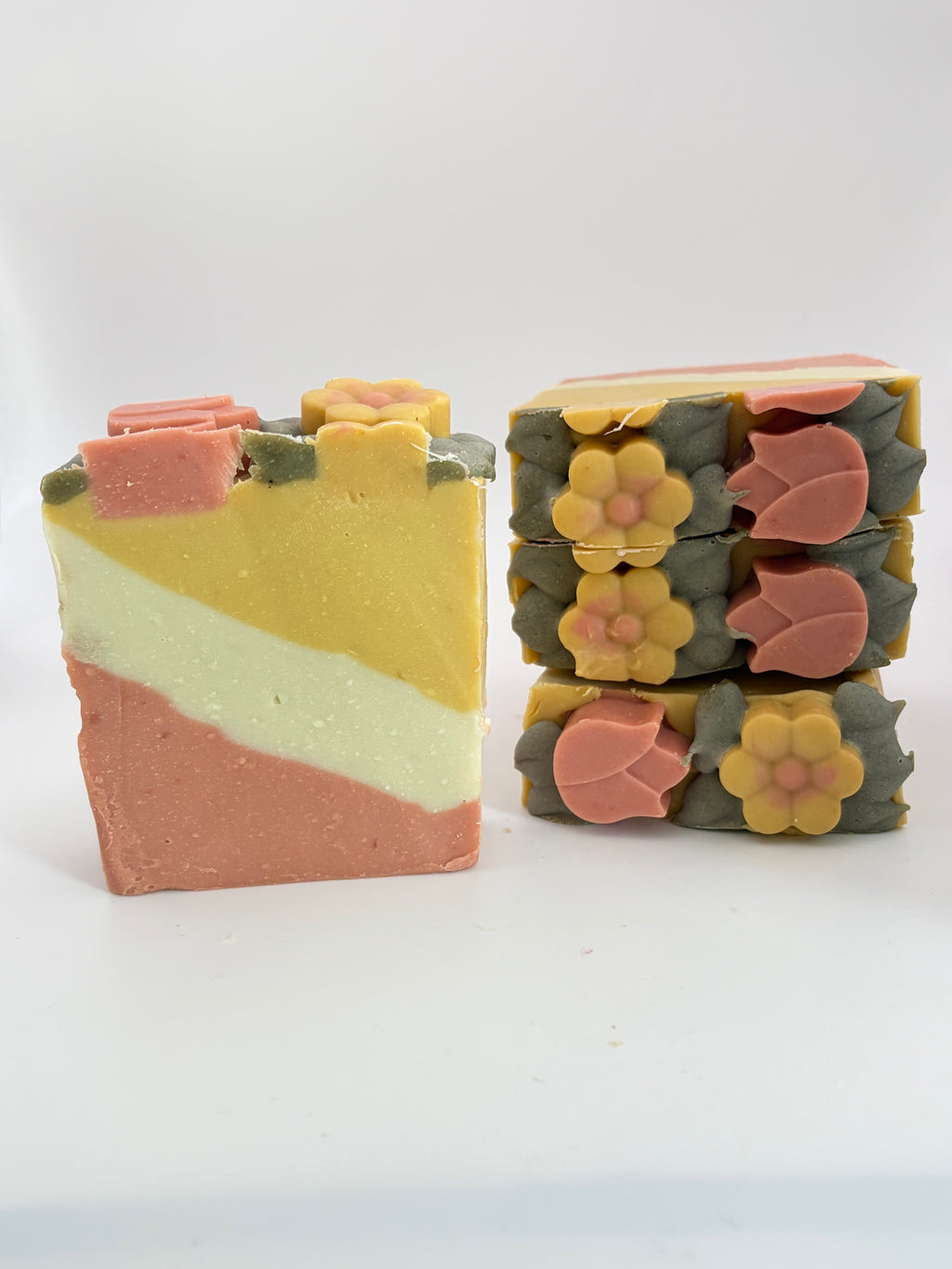 Spring Bloom Scented Cold Process Soap | Shea Butter & Natural Clays