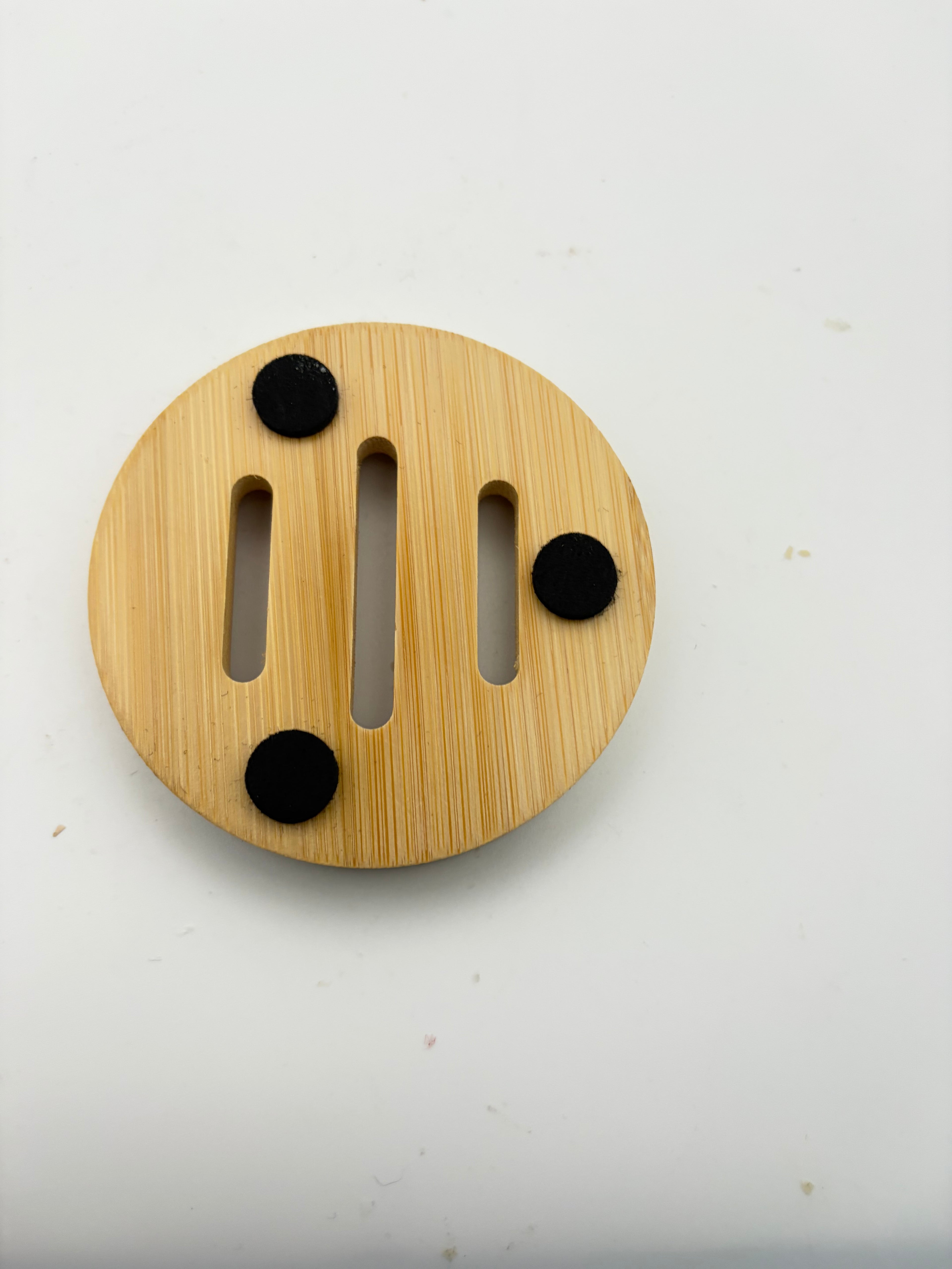 Round Bamboo Soap Dish