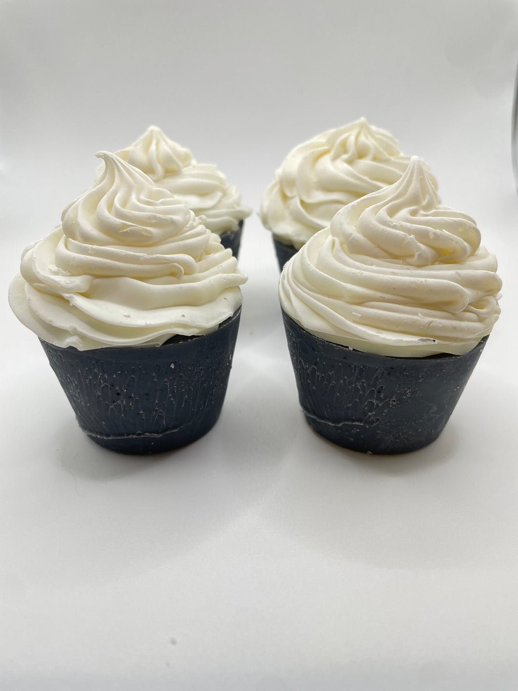 Unscented Activated Charcoal Soap Cupcake | Detoxifying Cold Process Soap