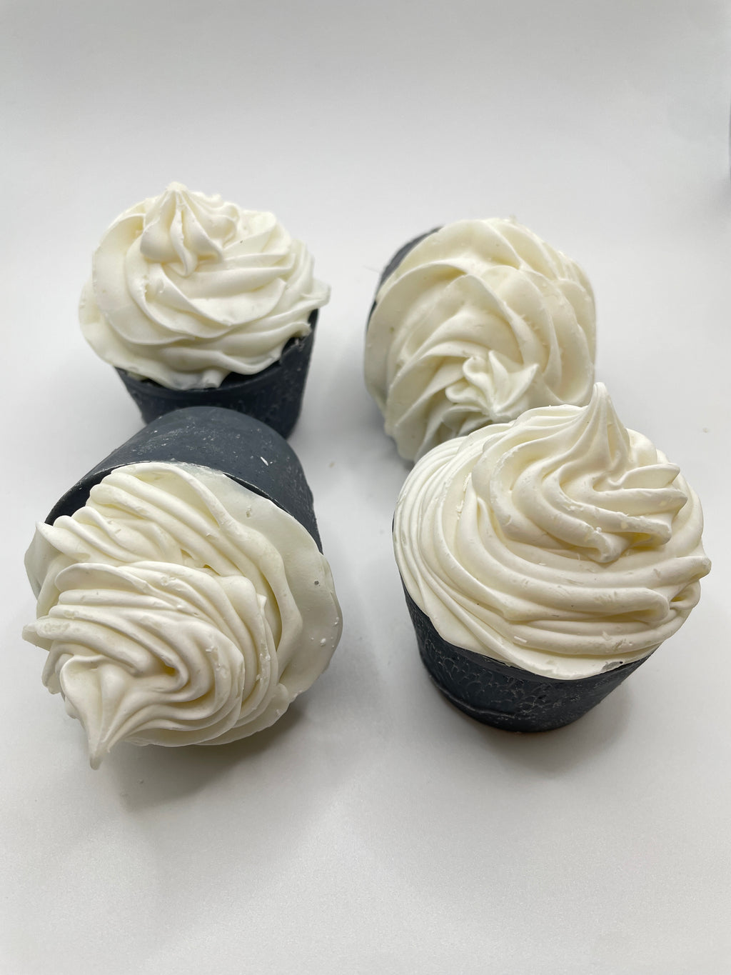 Unscented Activated Charcoal Soap Cupcake | Detoxifying Cold Process Soap