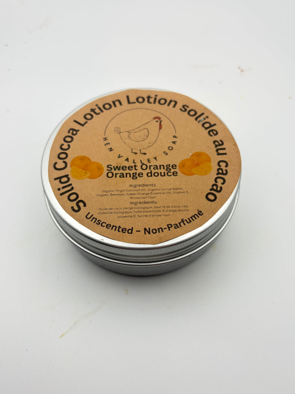 Natural Sweet Orange & Cocoa Butter Lotion Bar | Plastic Free
