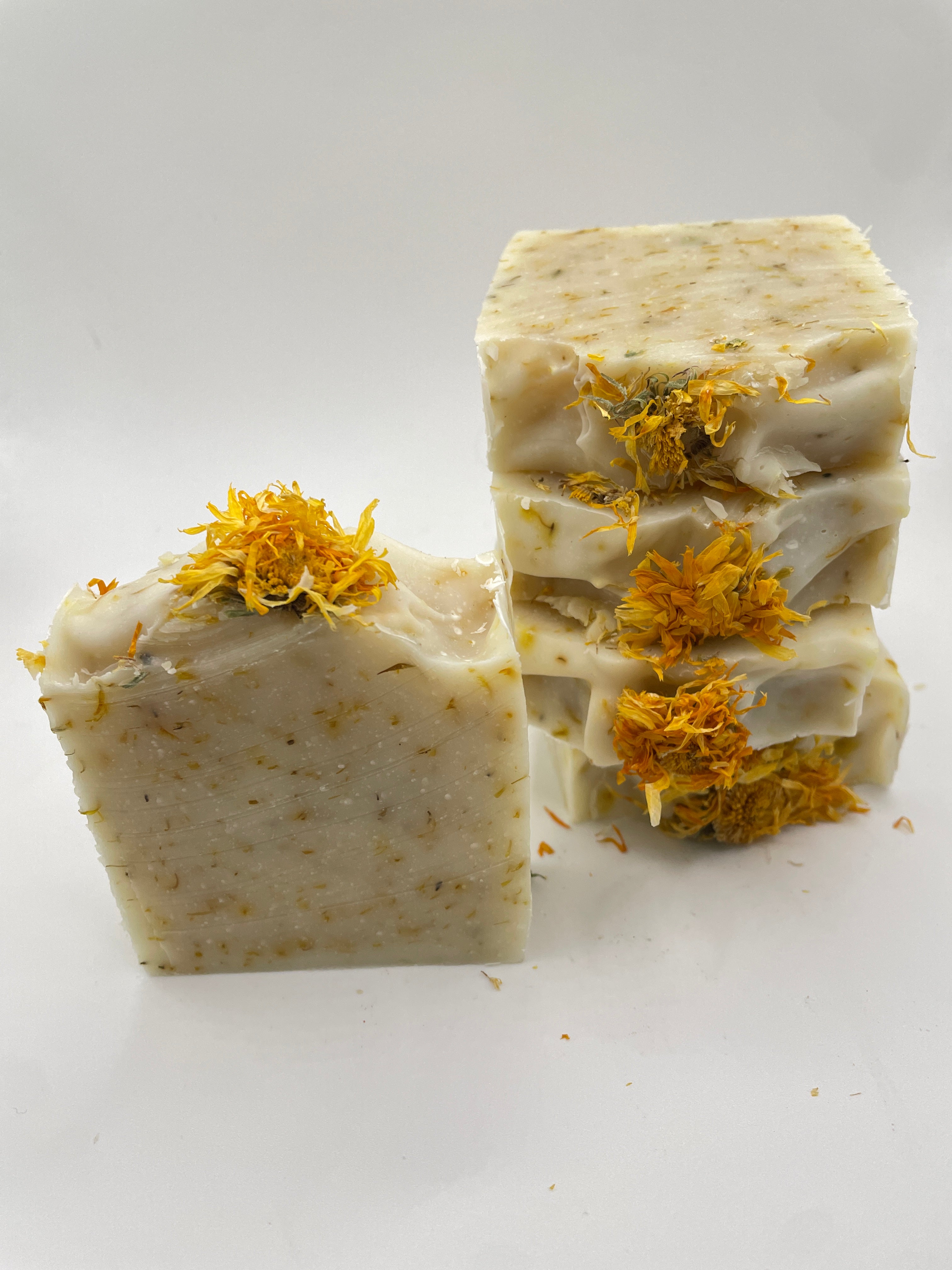 Handmade Calendula Soap Bar - Organic Shea Butter & Coconut Oil